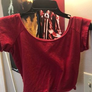 red crop top
